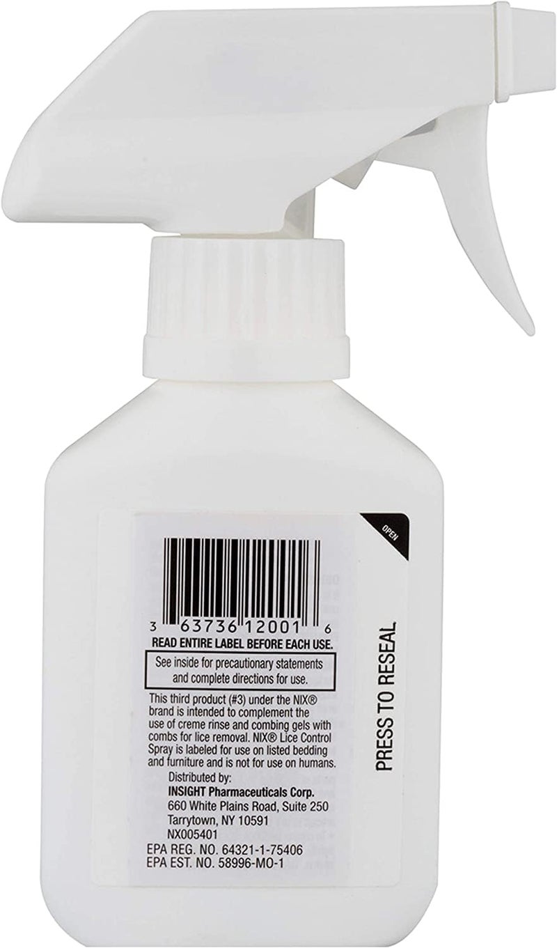 NIX Lice & Bed Bug Killing Spray for Home, Bedding & Furniture, 5 fl oz (Pack of 2) - Image 2